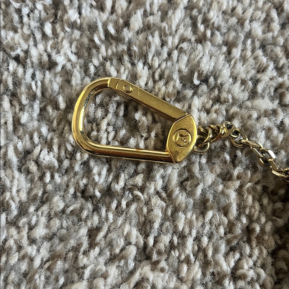 Louis Vuitton Brown Monogram Key Pouch with Gold Chain - Picture 4 of 7